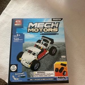 Metal Tech Mech Motors Dragster Work Shop Motorized & Mechanized 138 PC Age 8+